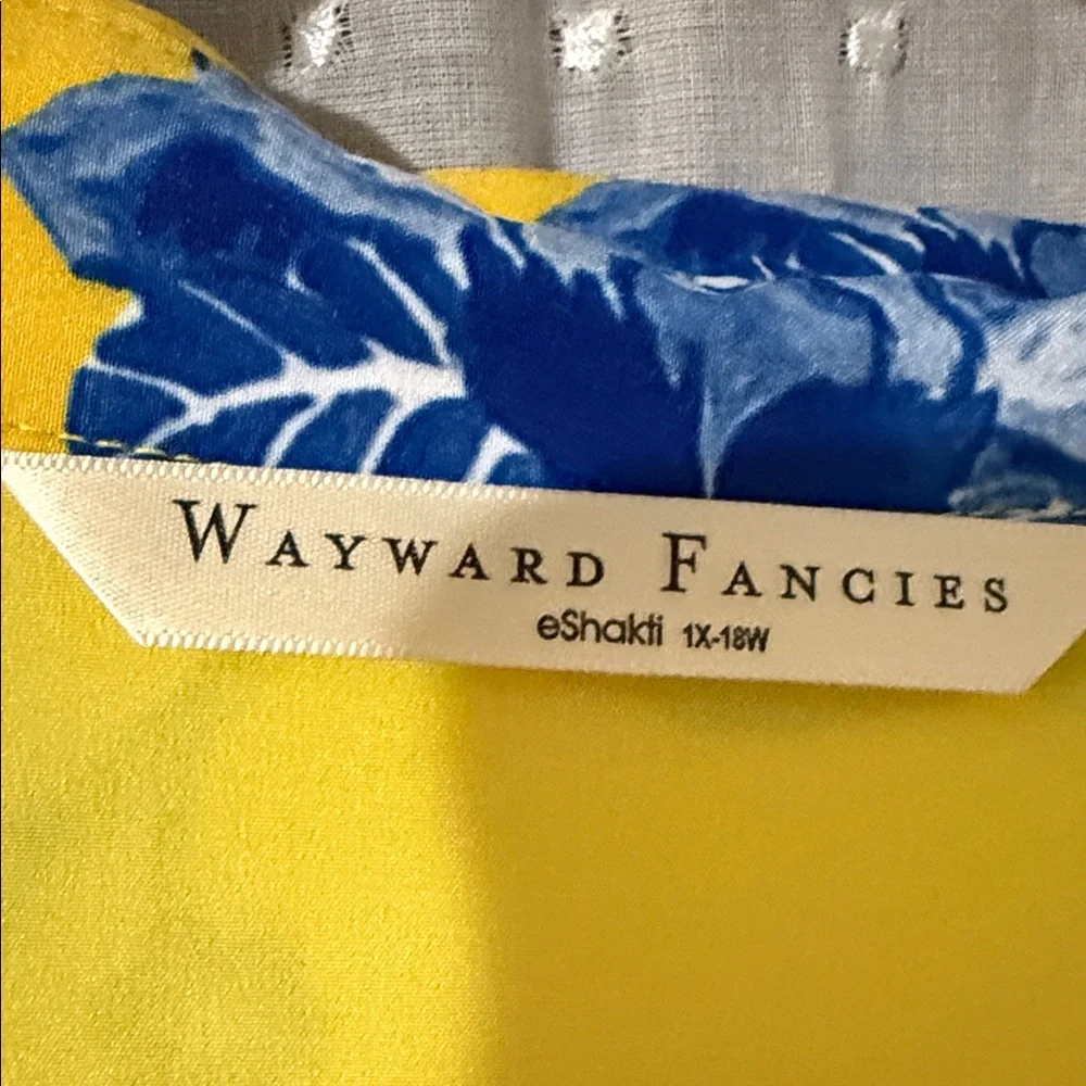 Yellow and Blue Floral Dress - Picture 2 of 6